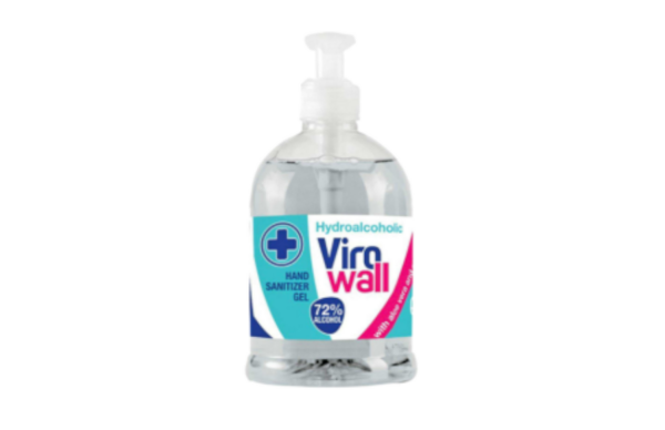 Virowall Antibacterial Hand Sanitizer Gel 500ml Pump Bottle