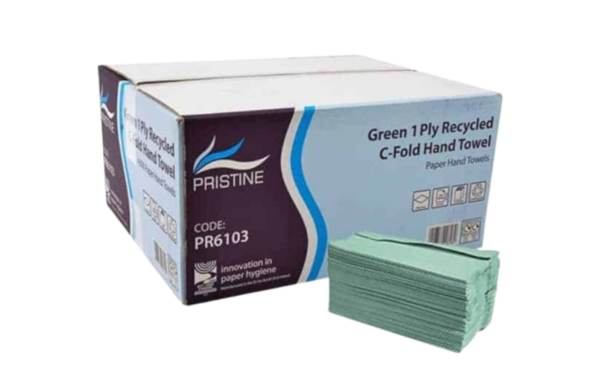 Case (2880) Pristine Green C-Fold Hand Towels
